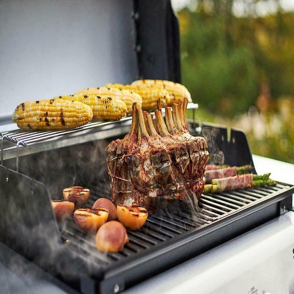 Grill Rack of Lamb on Weber Gas Grill_2
