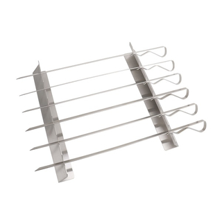 Stainless Steel Grill Rack with 6 Skewers
