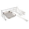 Stainless Stell Outdoor BBQ Skewer Set with Grill Pan Skewers