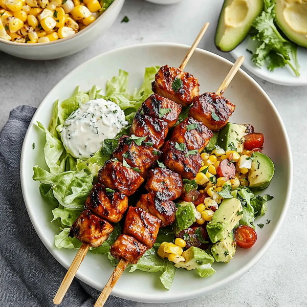 How To Make The Best BBQ Chicken Skewer Salad at Home?