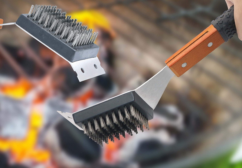 Can The BBQ-Aid Grill Brush Handle Heavy Grease And Burnt Residue?