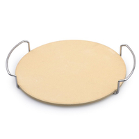 Cordierite Pizza Stone with Metal Rack And Stand Grilling Set