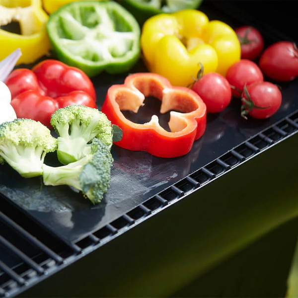 Vegetables On Grill Mat